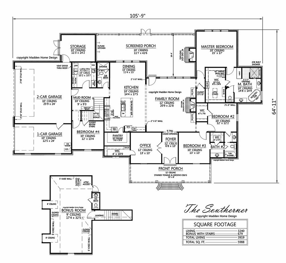 Fit your family comfortably in the four-bedroom design, The Southerner.