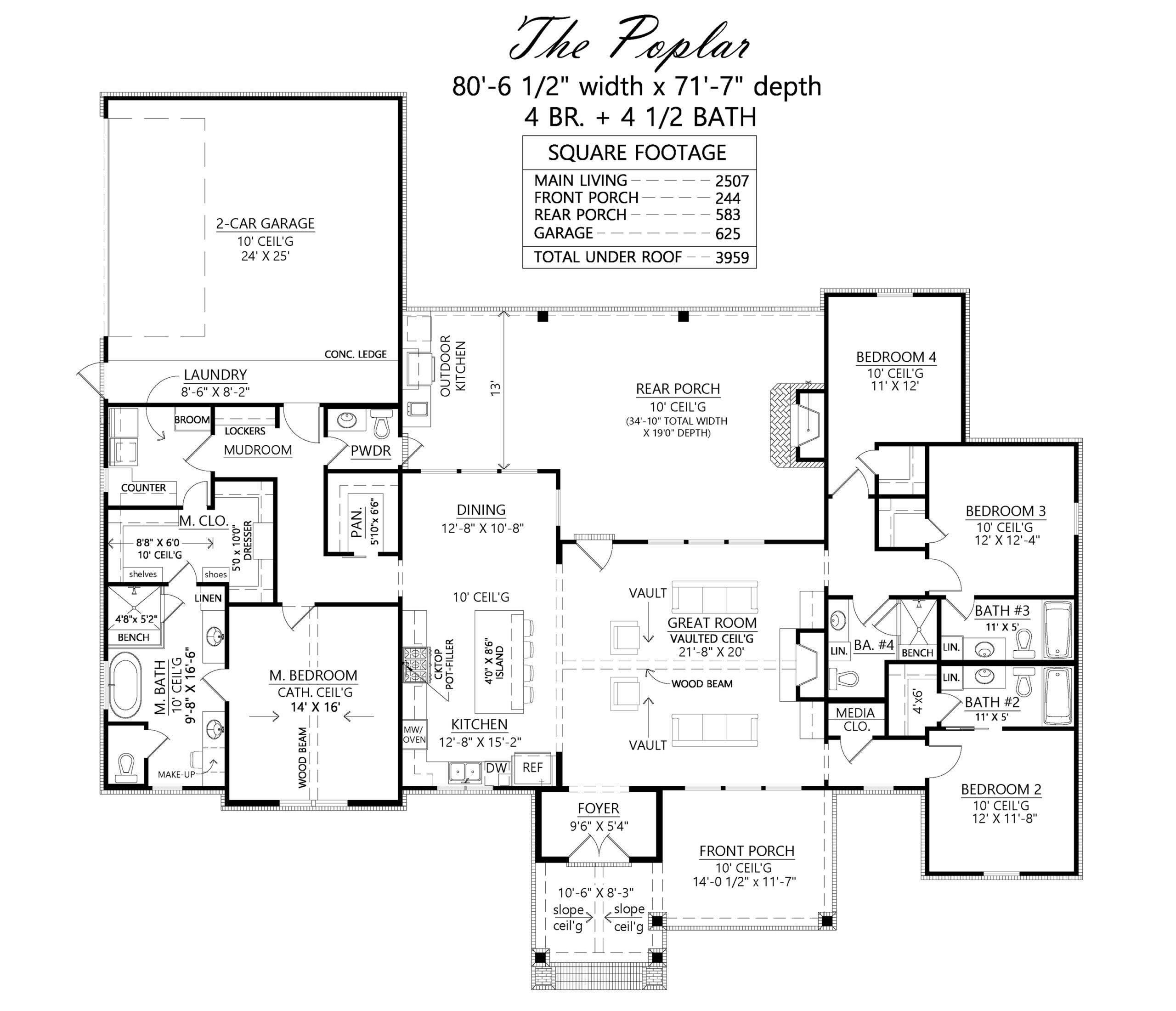 The Poplar - House Plans - Madden Home Design